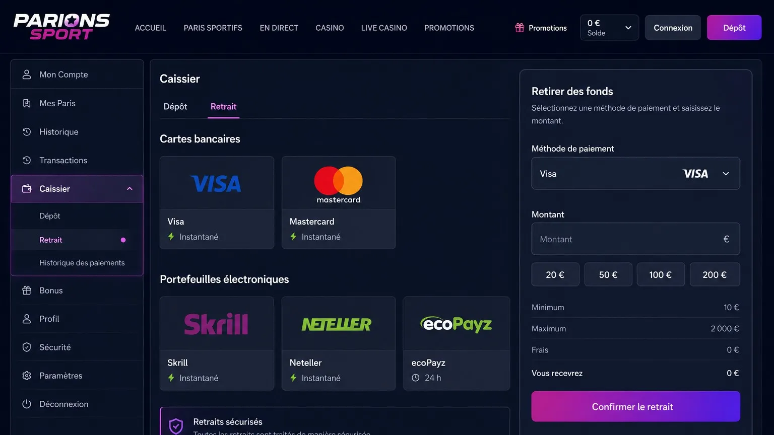 Cartes bancaires et portefeuilles électroniques – bonus sans dépôt paris sportif hors ARJEL