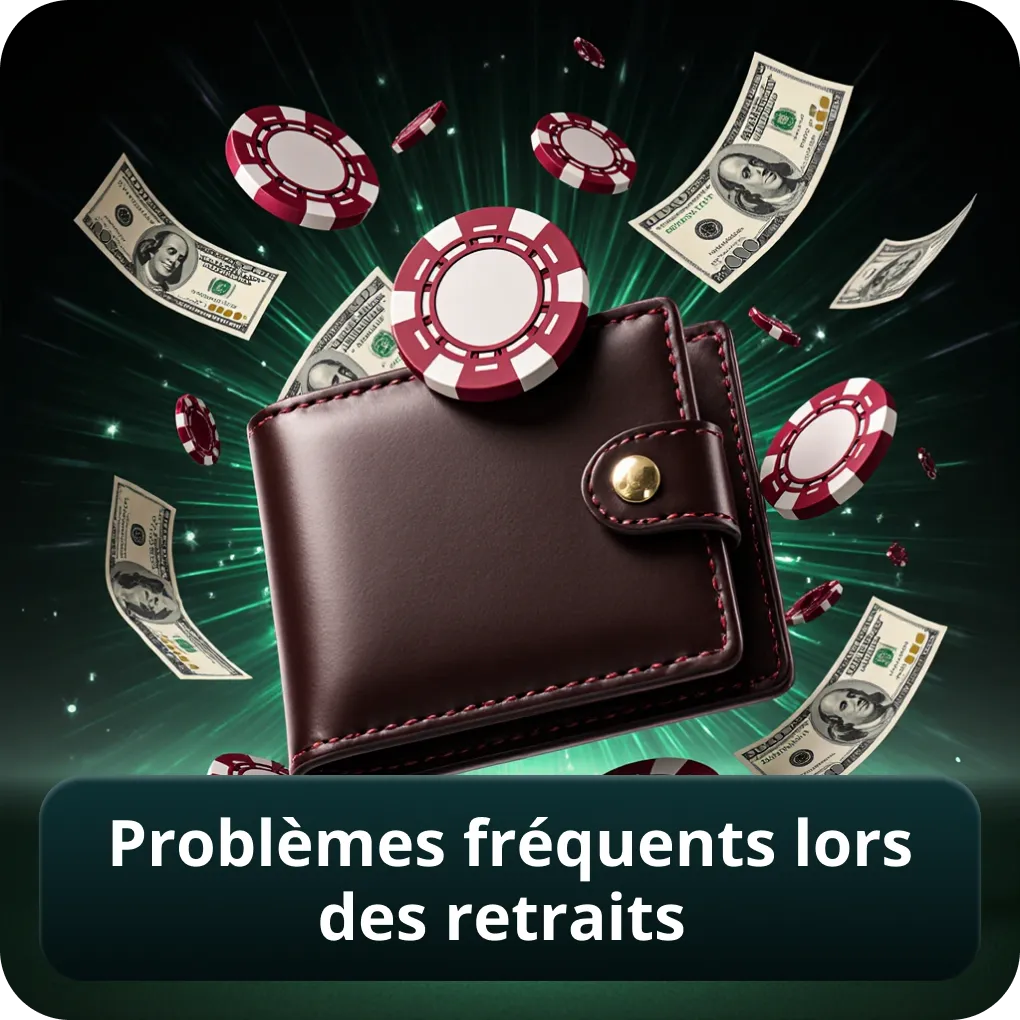 Problèmes fréquents lors des retraits