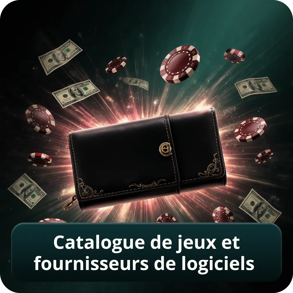 Catalogue de jeux et fournisseurs de logiciels
